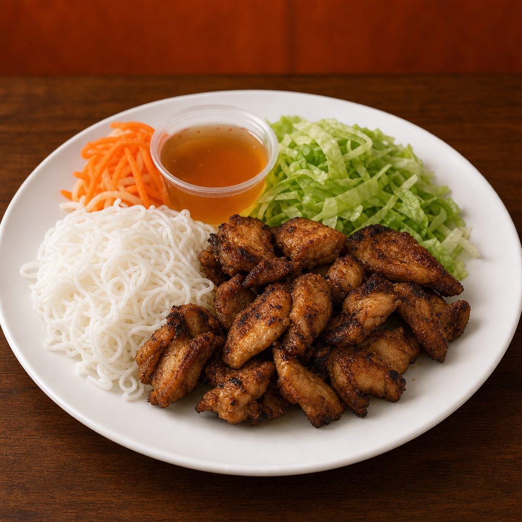 B4- Vermicelli with Grilled Lemongrass Chicken.