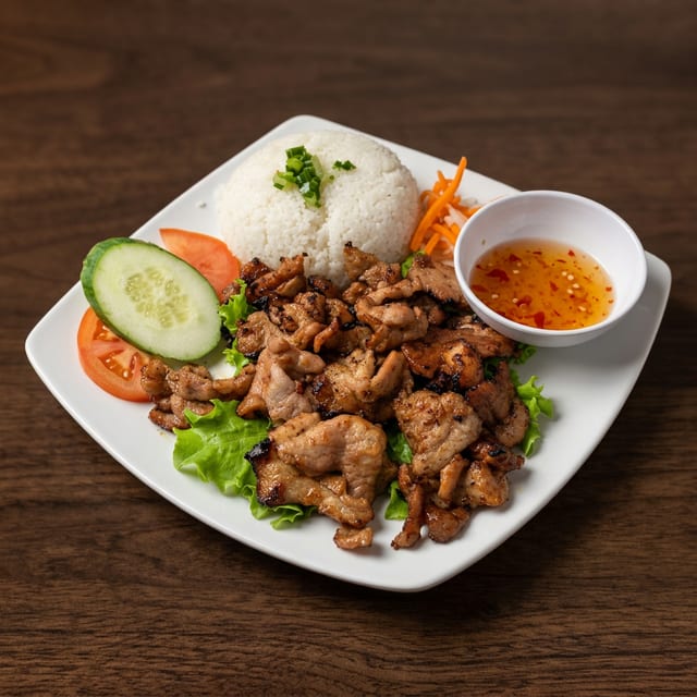 C2- Broken Rice with Grilled Pork.