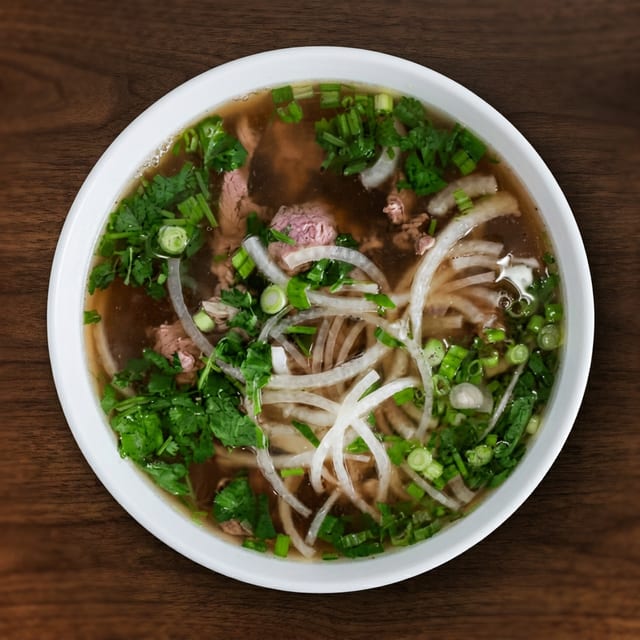 P2- Rare Beef, Flank & Tendon - Pho Tai Nam Gan.