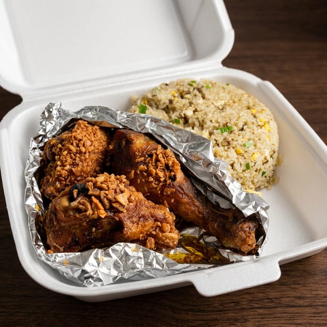C8- Broken Rice with Grilled Lemongrass Chicken.
