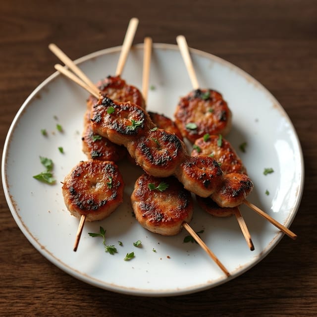 A-5 Grilled Pork Patty Skewers (4 Pieces).